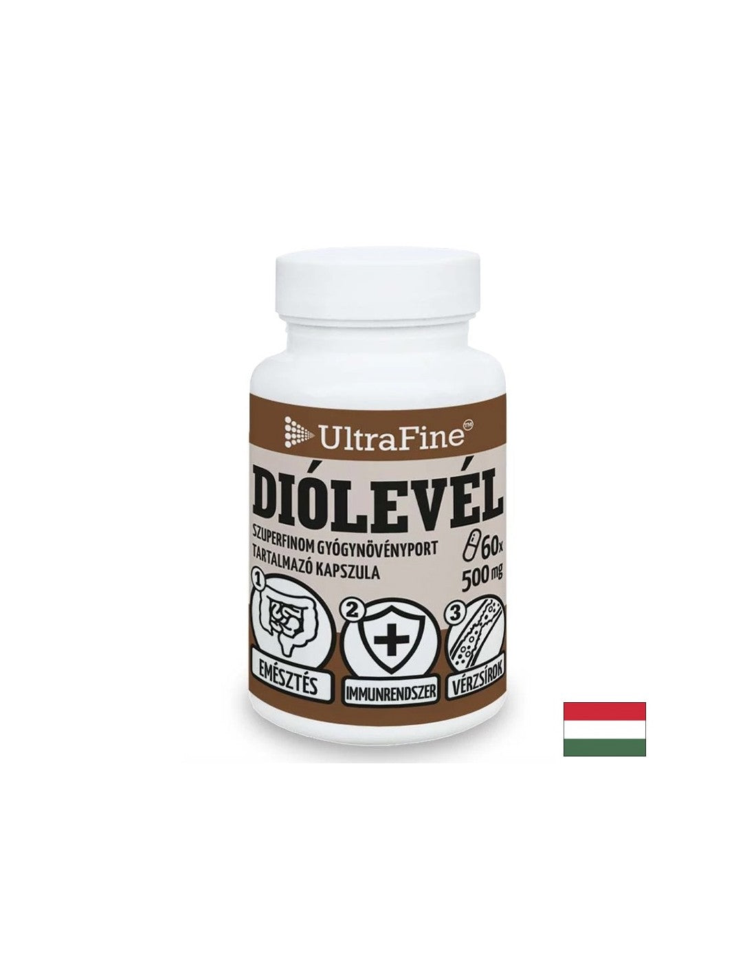 Buona digestione e immunità - noce (foglia), 500 mg x 60 capsule