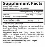 La migliore vitamina C di 12 ore con Pureway-C-60 compresse