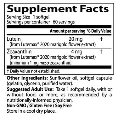 Miglior luteina 20 mg - 60 softgels