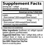 Miglior luteina 20 mg - 60 softgels