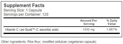 Miglior vitamina C + Qualri ™ C 1000 mg - 120 capsule