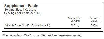 Migliore vitamina C + Qualri ™ C 500 mg - 120 capsule
