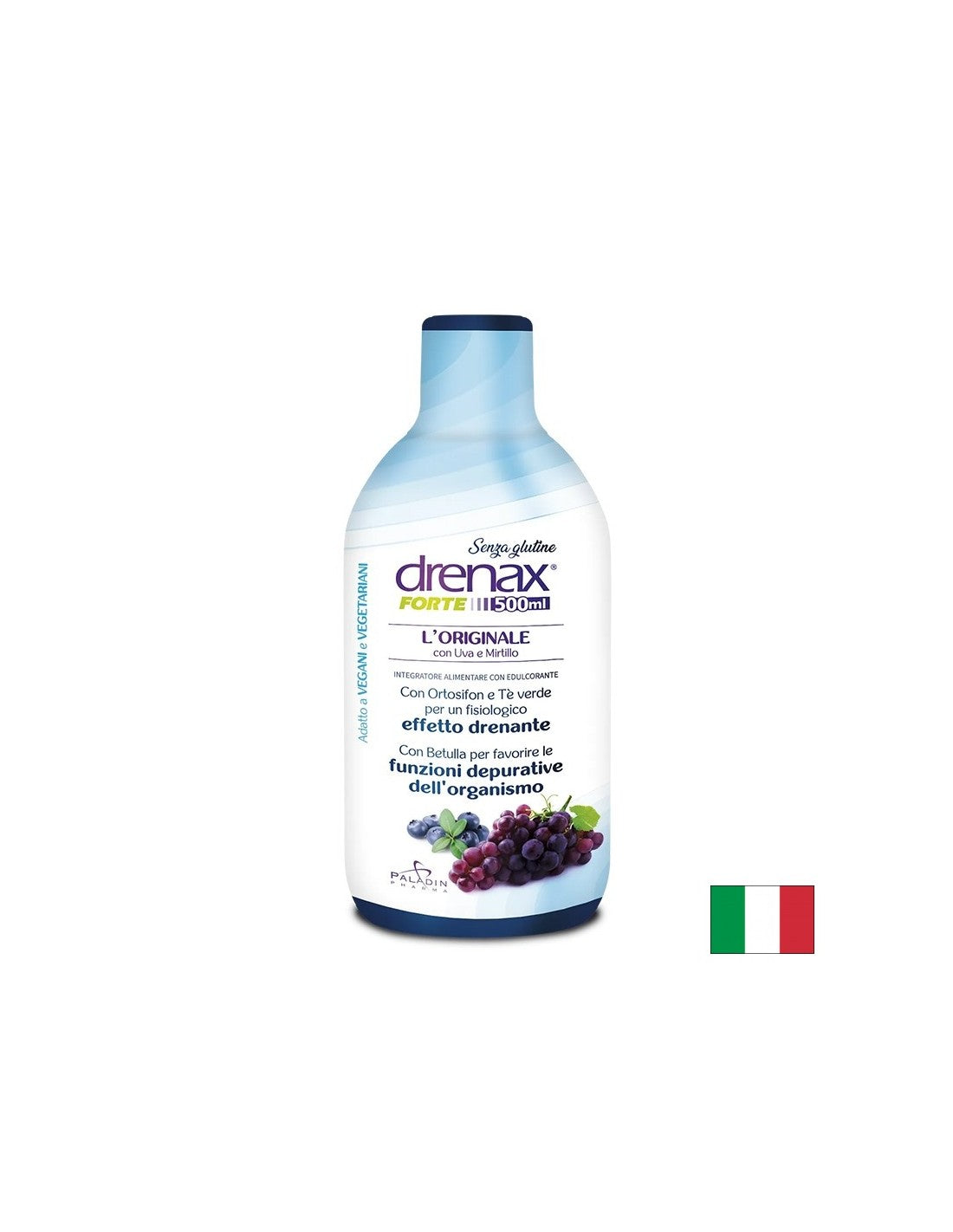 Formula diuretica con semi di uva e mirtillo - Drenax - Forte Drenax®, 500 ml, 16 dosi