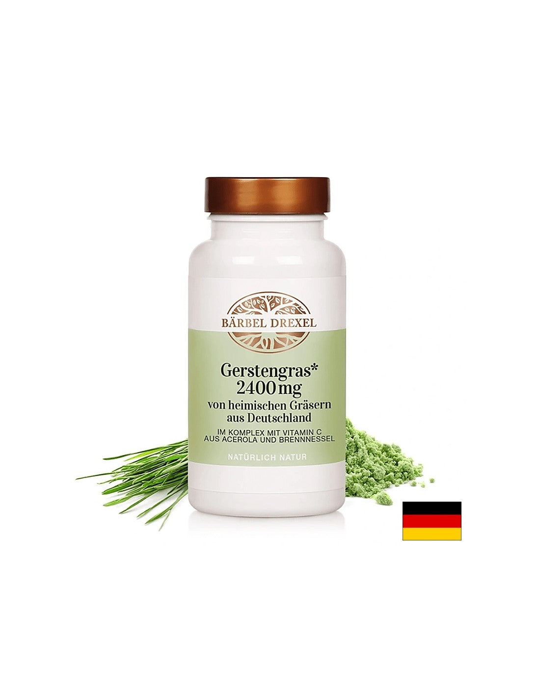 Orzo erba, nettles e vitamina C - energia, immunità, disintossicazione, 180 compresse