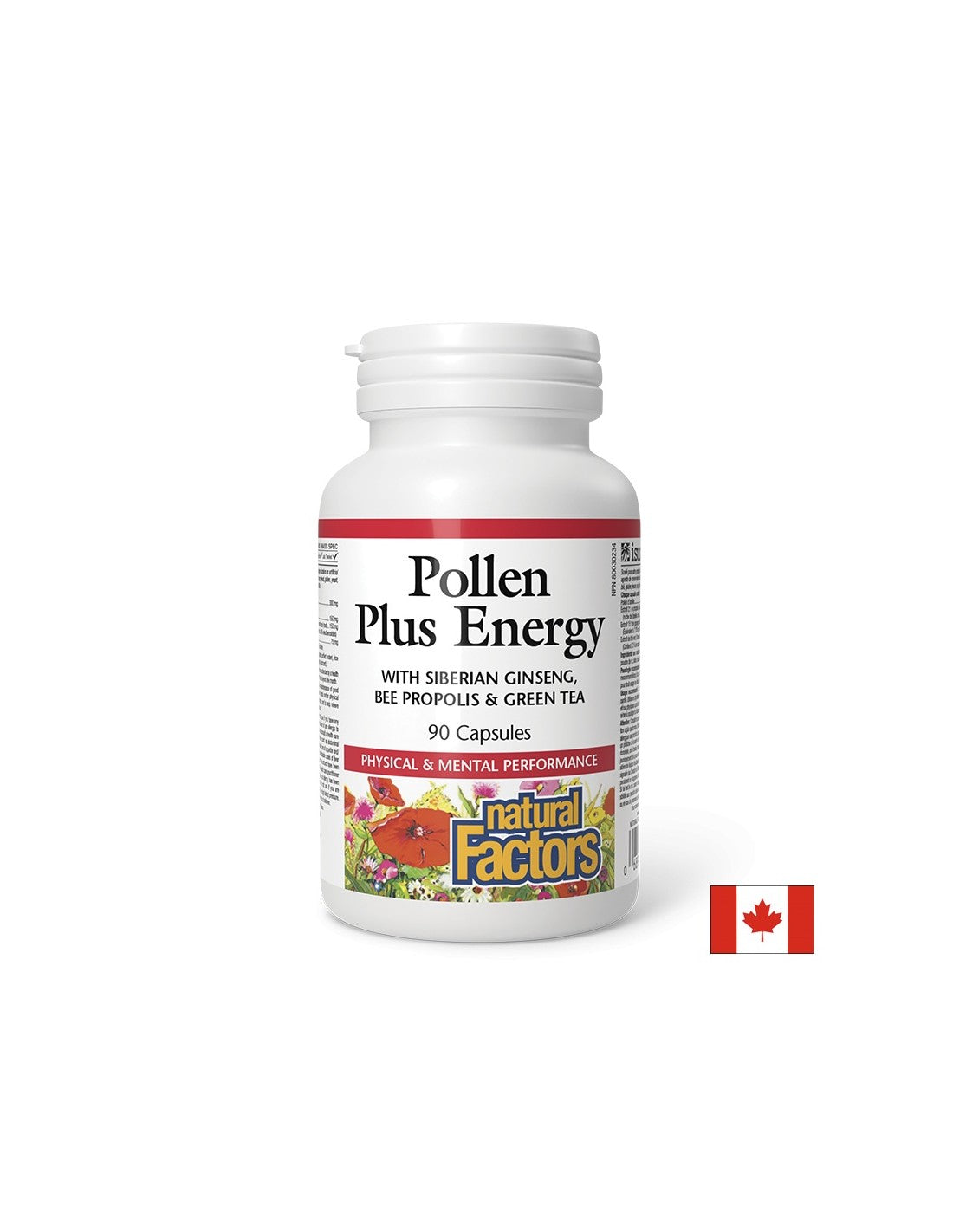 Polline più energia | Con ginseng siberiano, api e tè verde - 90 capsule