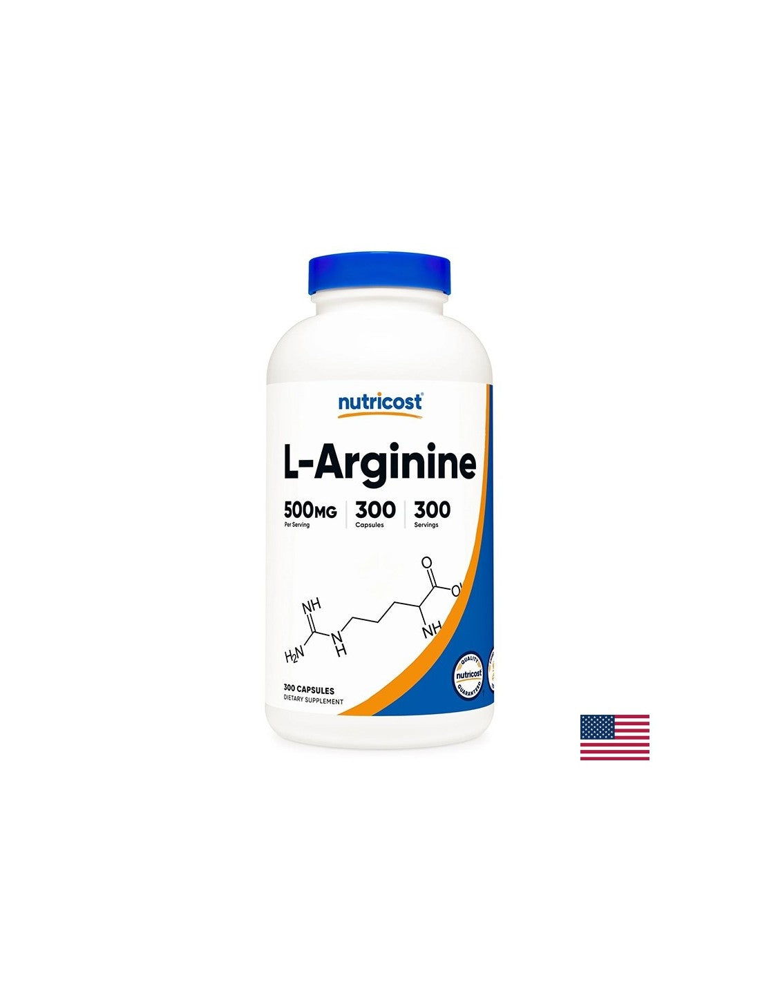 Energia e massa muscolare - L -arginina, 500 mg x 300 capsule