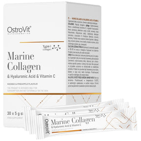 Marine Collagen & Hyaluronic Acid Powder | with Vitamin C - 200 грама - Nutra Best Europe
