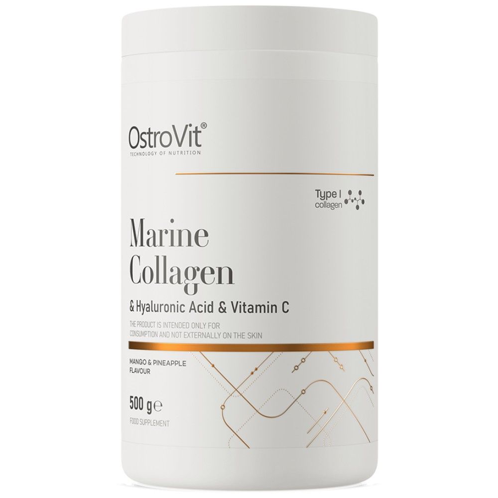 Collagene marino e polvere di acido ialuronico | con la vitamina C - 200 грама
