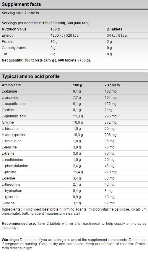 Xtreme Beef Amino - 300 compresse