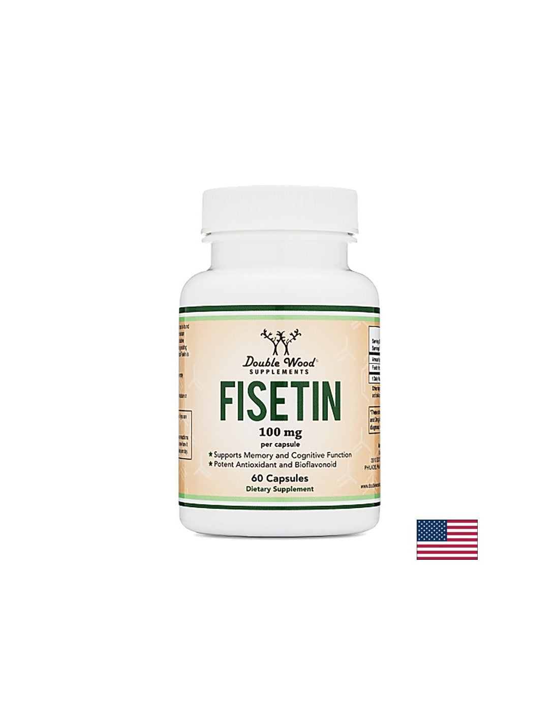 Fisetina, 100 mg, 60 capsule <tc>Double Wood</tc>
