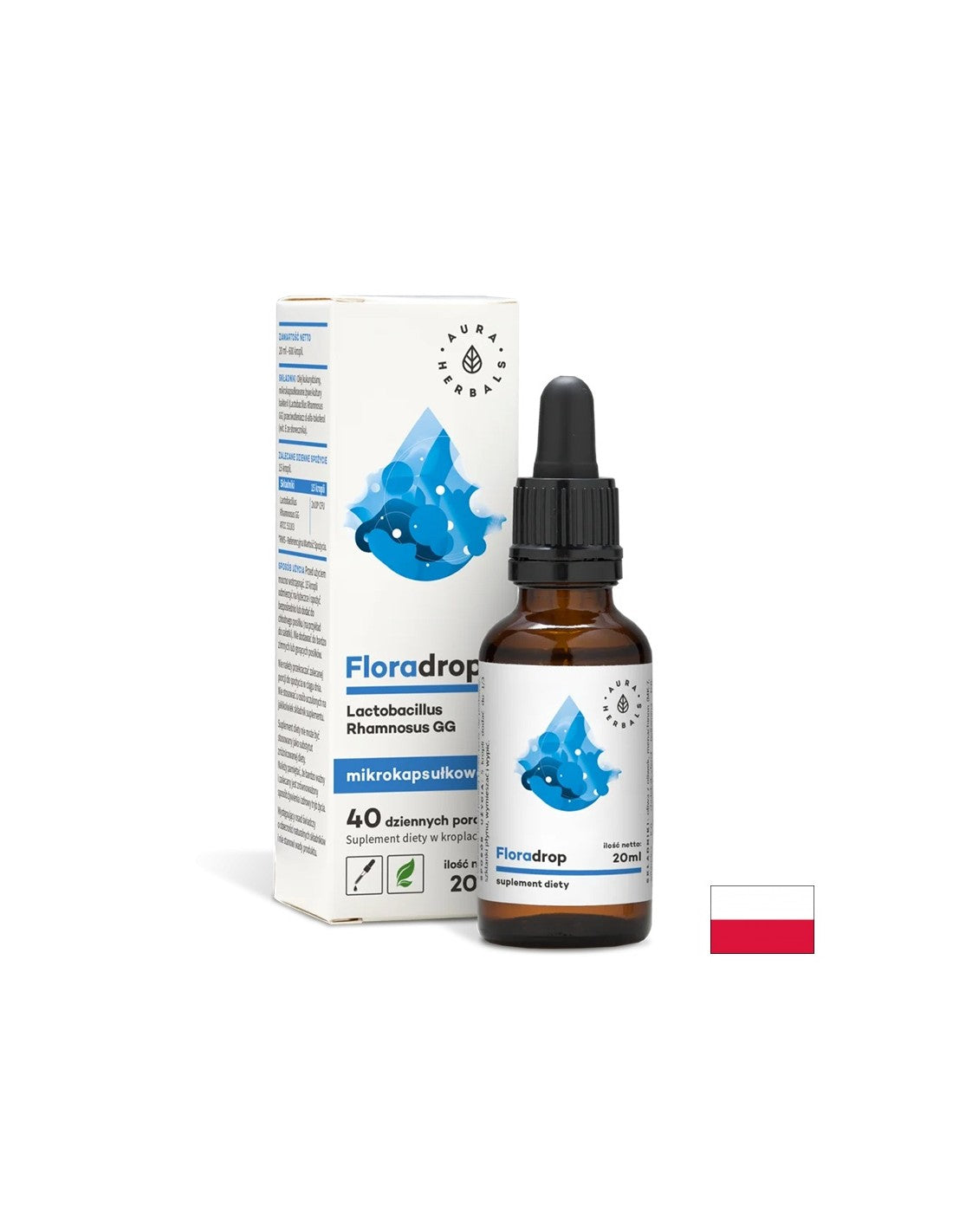 Floradrop /Gocce probiotiche 2 miliardi di probiotici attivi/, 20 ml <tc>Aura Herbals</tc>