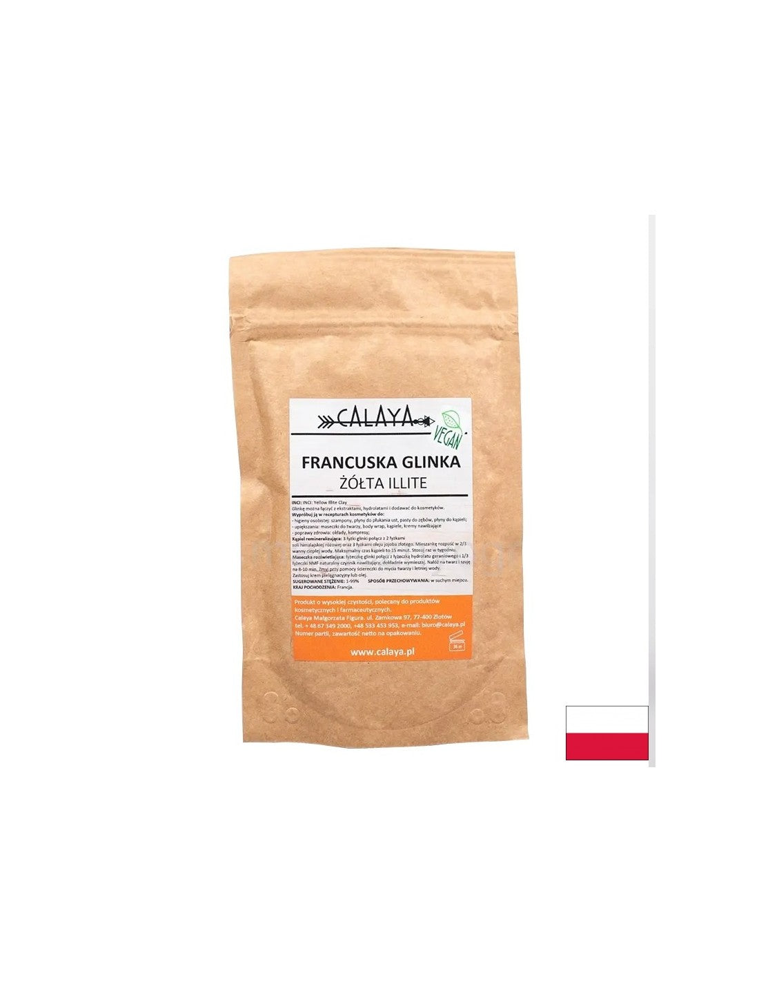 Clay di illite giallo francese, 100 g