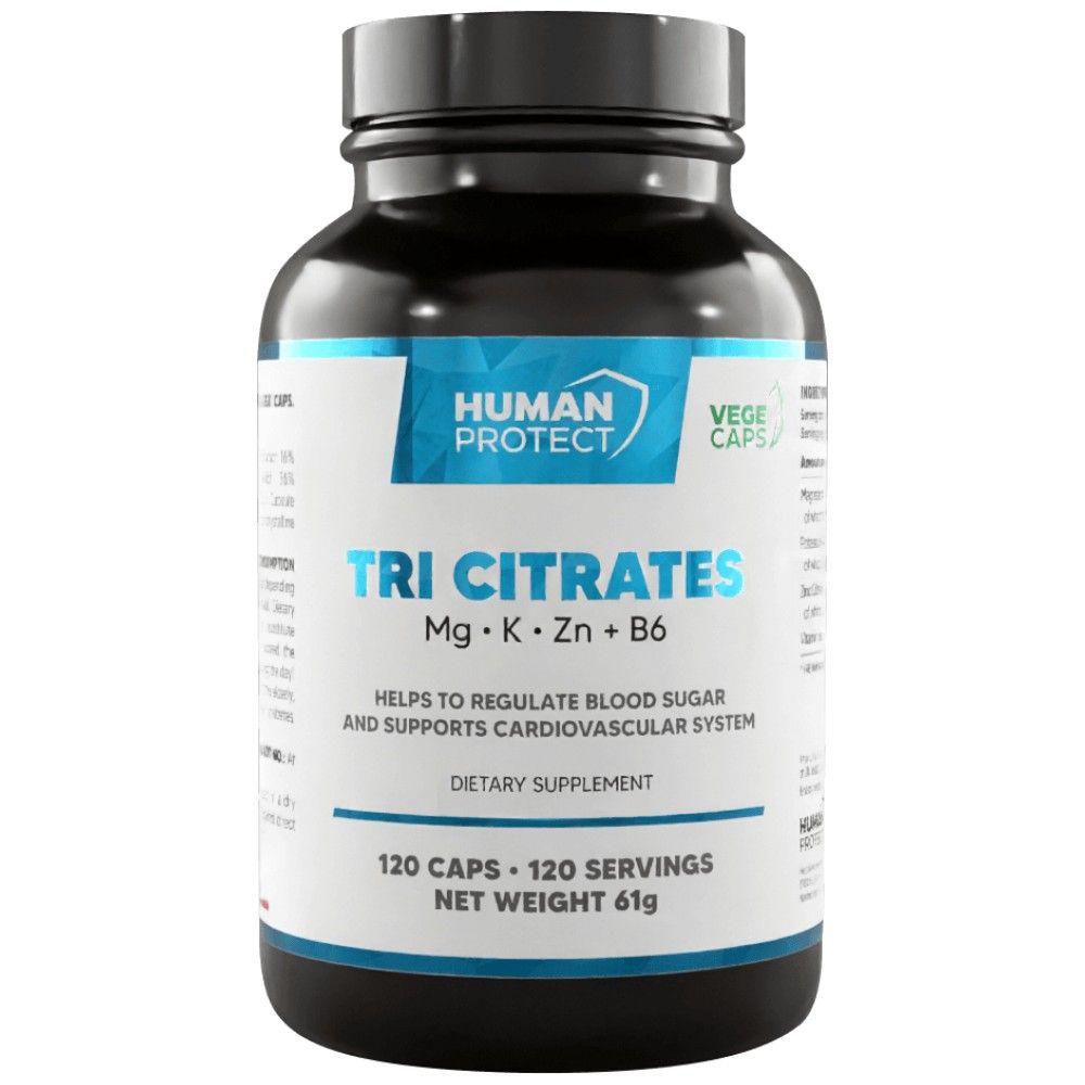 Tri citrato | Magnesio + potassio + zinco - 120 capsule