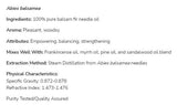Olio di ago abete balsamo | Al 100% puro Abies Balsamea - 30 ml