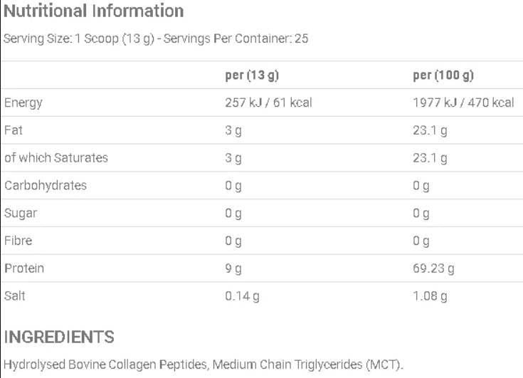 Keto Collagen | con olio MCT - 130 grammi
