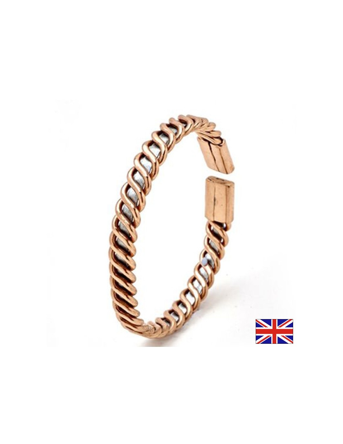 Bracciale con rame e zinco - Migliora la circolazione sanguigna, aumenta l'immunità, le dimensioni M, 19 cm