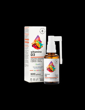 Bone care and strong immunity - Vitamin D3 for children and adults, Mouth spray, 50 ml Aura Herbals - Nutra Best Europe