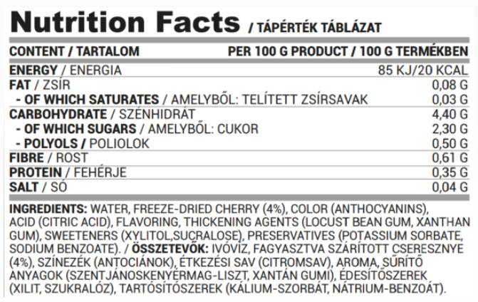Jelly di frutta ciliegia | Zero zucchero 300 grammi