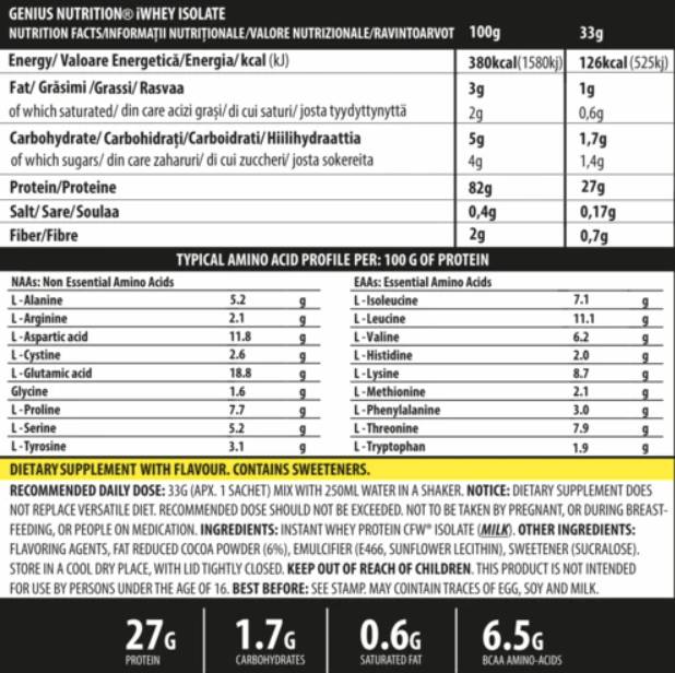 iWhey Isolate - 33 grammi