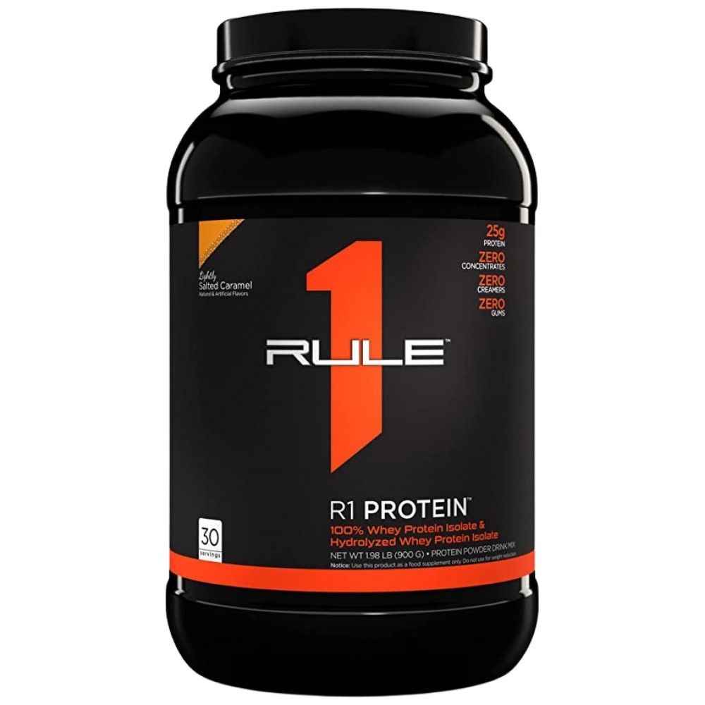 R1 Protein | 100% Isolato di siero di latte e idrolizzato di siero di latte - 855-930 grammi