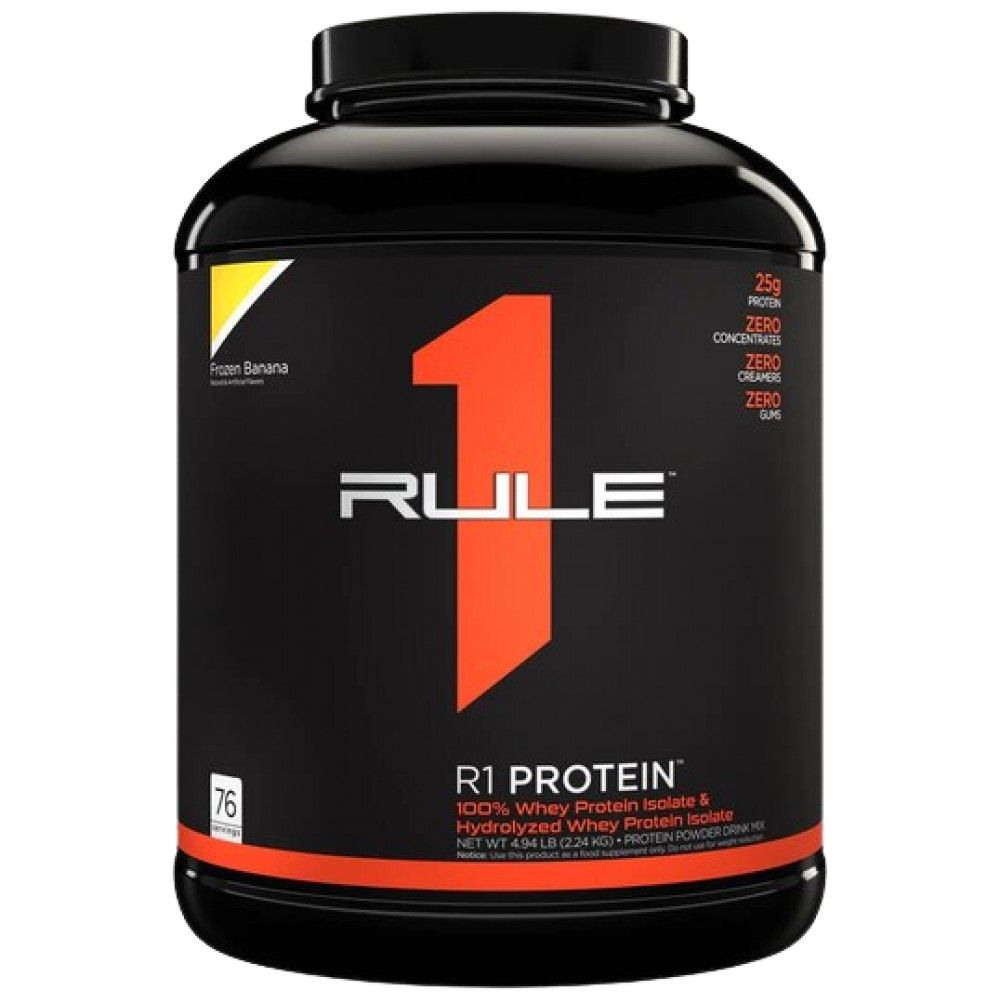 R1 Protein | 100% Isolato di siero di latte e idrolizzato di siero di latte - 2196-2280 grammi