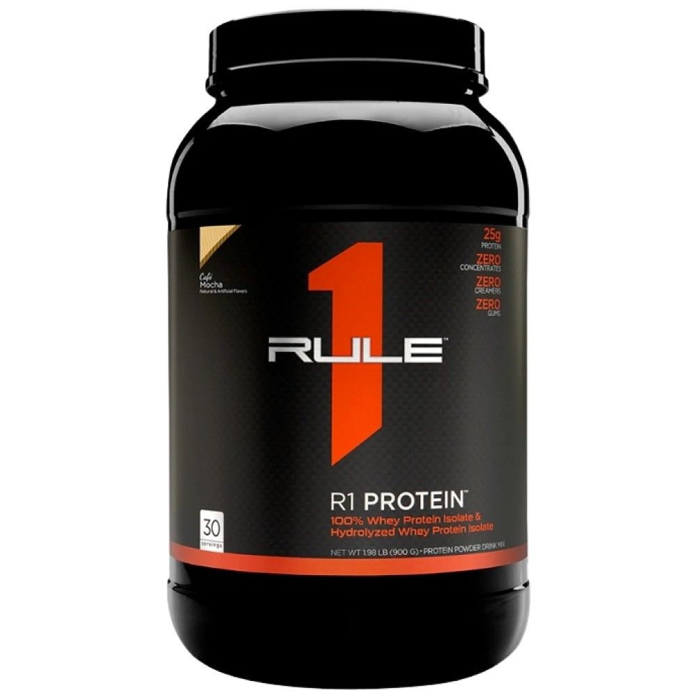 R1 Protein | 100% Isolato di siero di latte e idrolizzato di siero di latte - 855-930 grammi