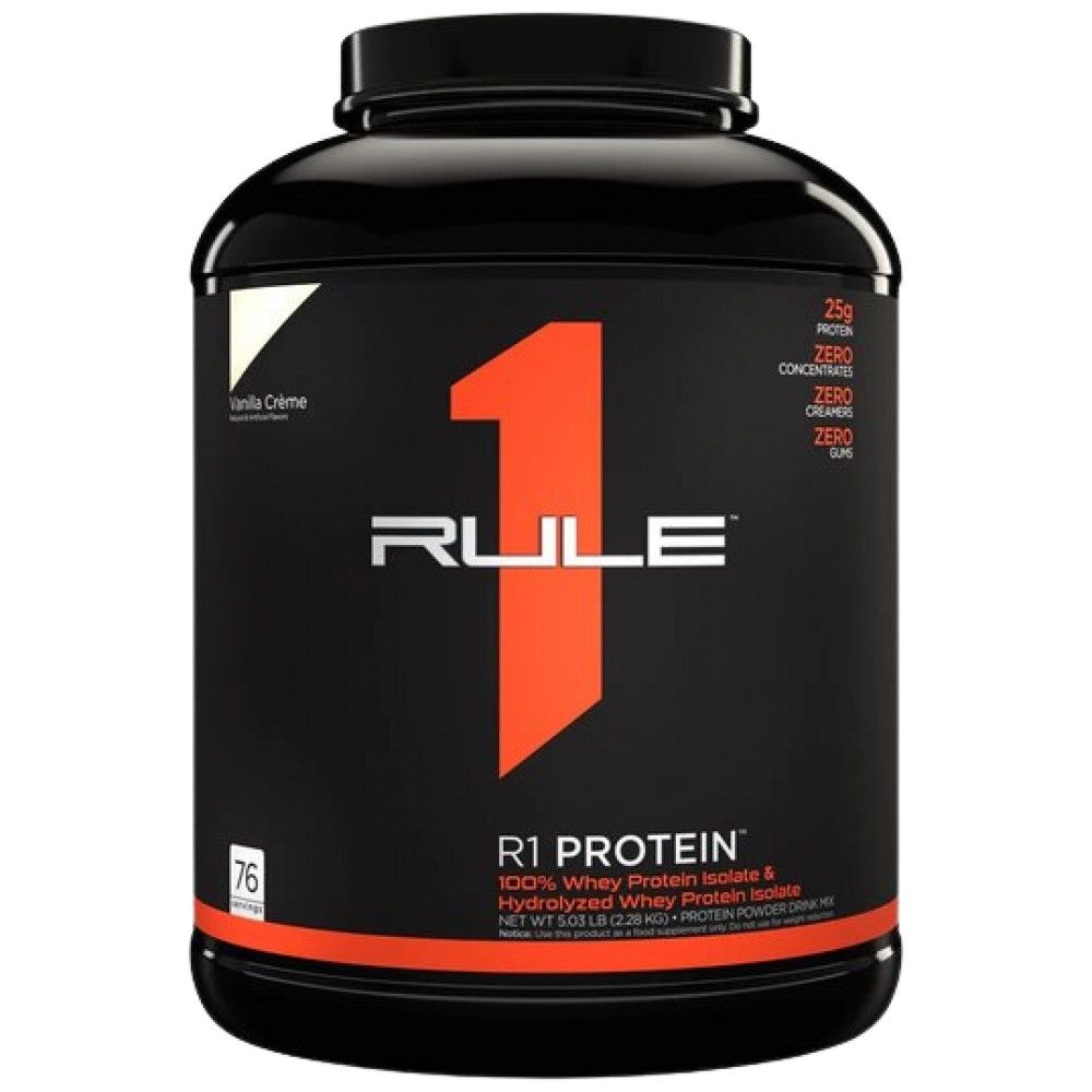 R1 Protein | 100% Isolato di siero di latte e idrolizzato di siero di latte - 2196-2280 grammi