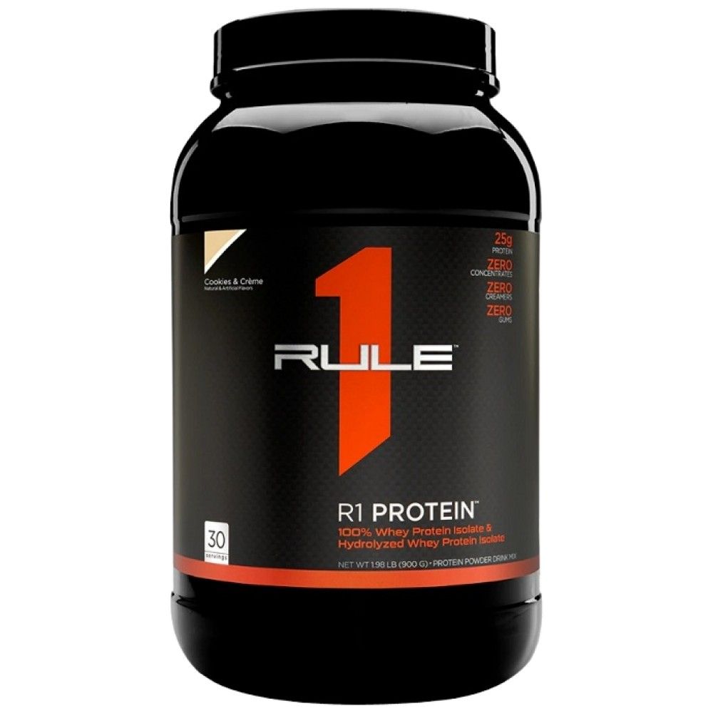 R1 Protein | 100% Isolato di siero di latte e idrolizzato di siero di latte - 855-930 grammi