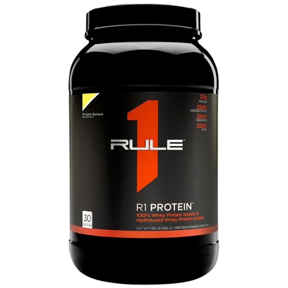R1 Protein | 100% Isolato di siero di latte e idrolizzato di siero di latte - 855-930 grammi