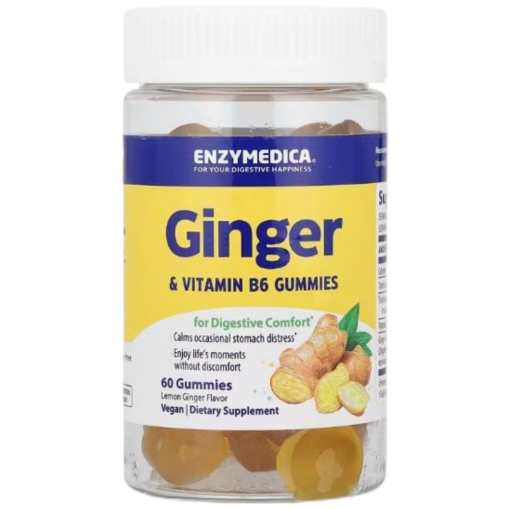 Ginger e vitamina B6 Gummies - 60 Gummies
