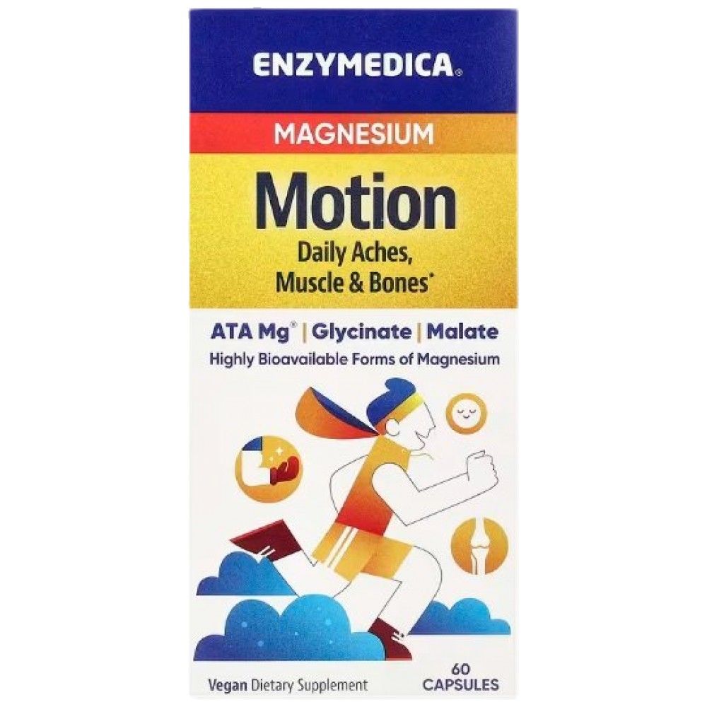 Magnesio Motion | Bisglicinato di magnesio malato e magnesio - 60 capsule