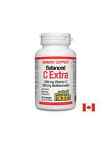 Supporto immunitario bilanciato C extra 500 mg | Con bioflavonoidi 350 mg - 90 capsule