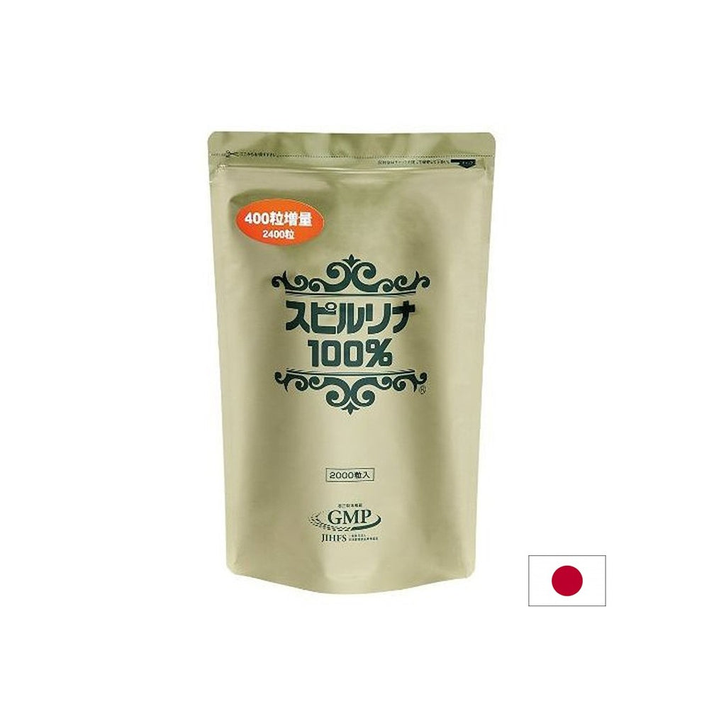 Spirulina giapponese 100% - disintossicazione e immunità, 2400 compresse