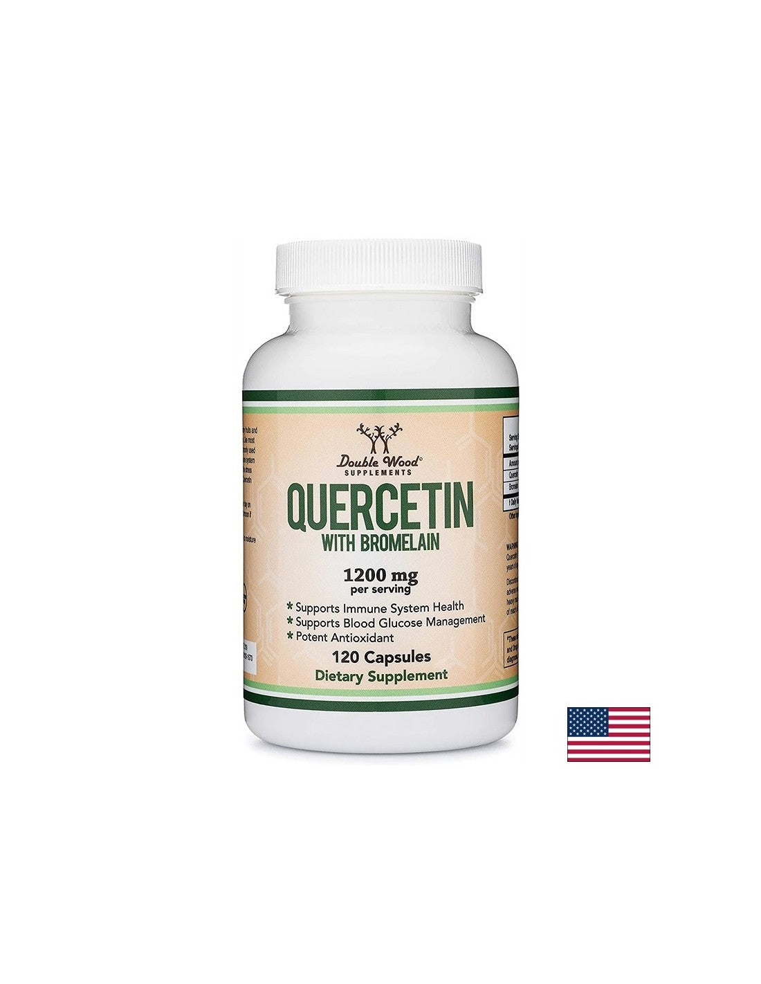 Immunità - Quercetina 1000 mg + Bromelina 200 mg, 120 capsule <tc>Double Wood</tc>