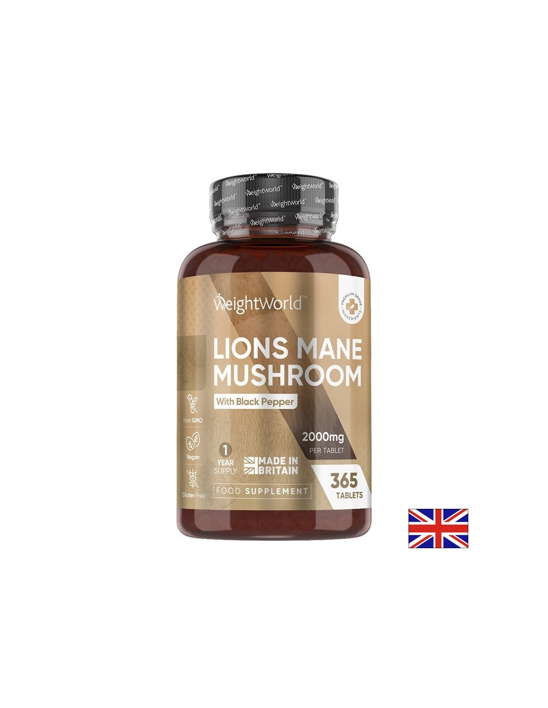 Immunità - Mane da leone con pepe nero, 365 compresse