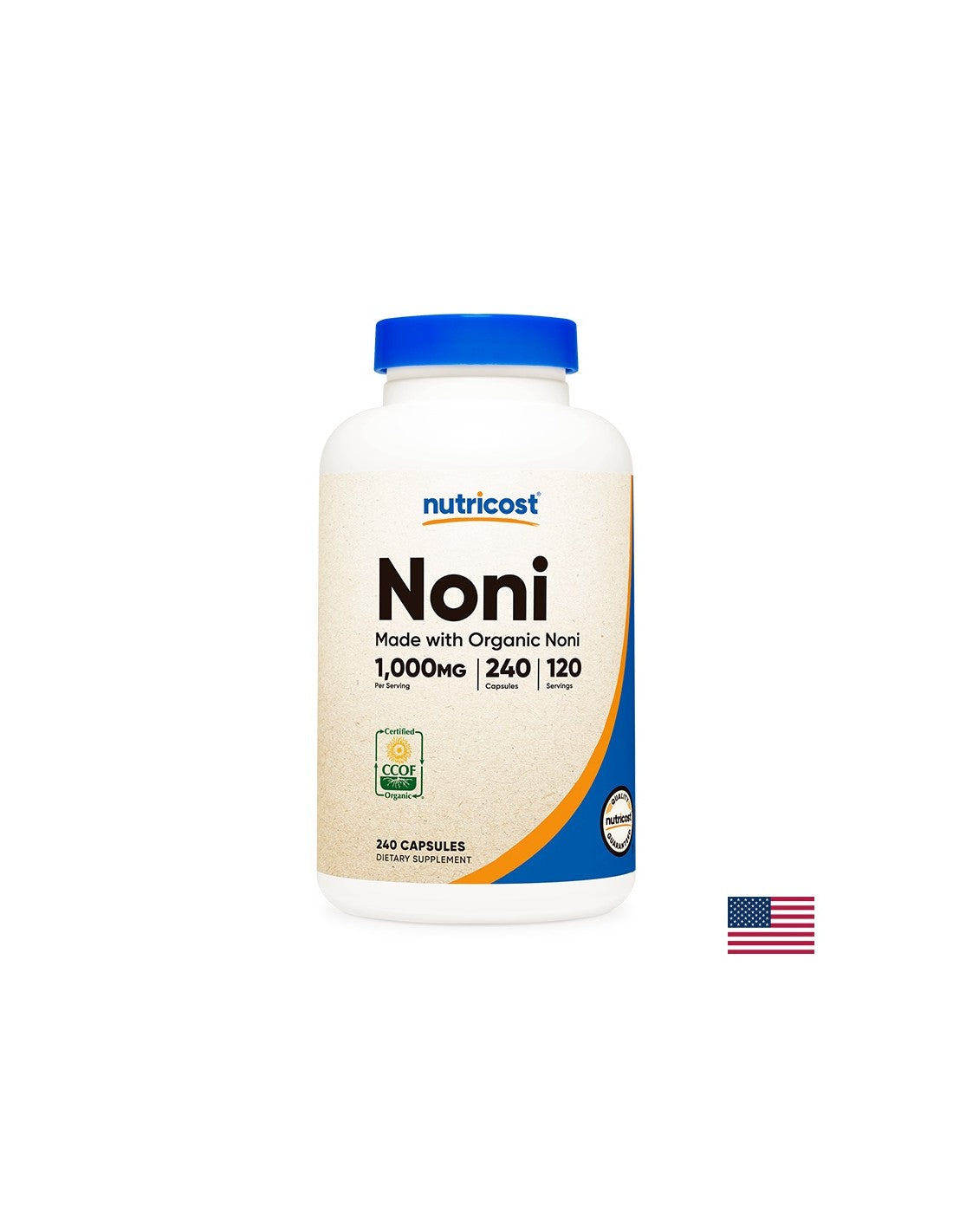 Immunità - Frutto di Noni, 500 mg x 240 capsule <tc>Nutricost</tc>