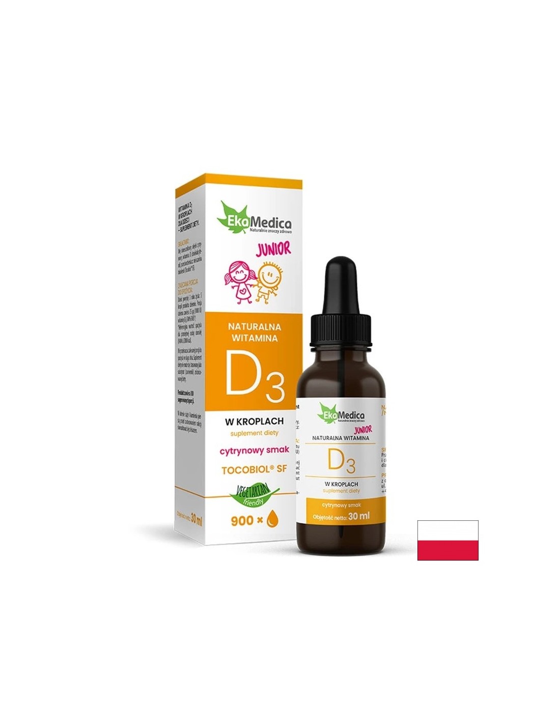 Immunità - Vitamina D3 per bambini e adulti, 200 UI x 30 ml gocce