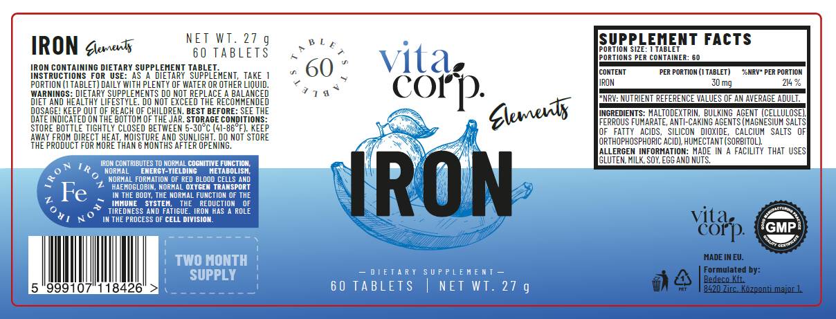 Ferro da 30 mg - 60 compresse