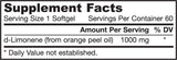 d-limonene 1000 mg 60 capsule gel