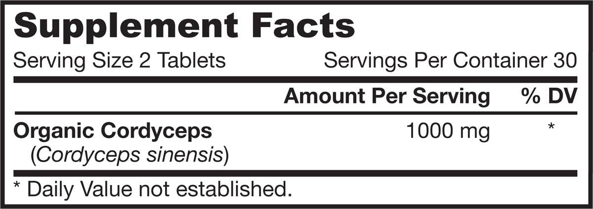 Cordyceps (Organic) 500mg 60 Таблетки - Feel You