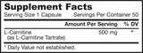 L -carnitina 500 mg - 100 capsule