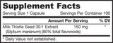 Milk Thistle 150 mg | Estratto standardizzato 30: 1 - 200 capsule