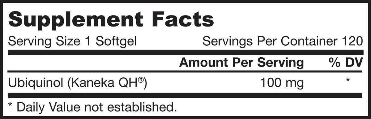 Ubiquinol QH -Absorb 100 mg - 60 capsule gel