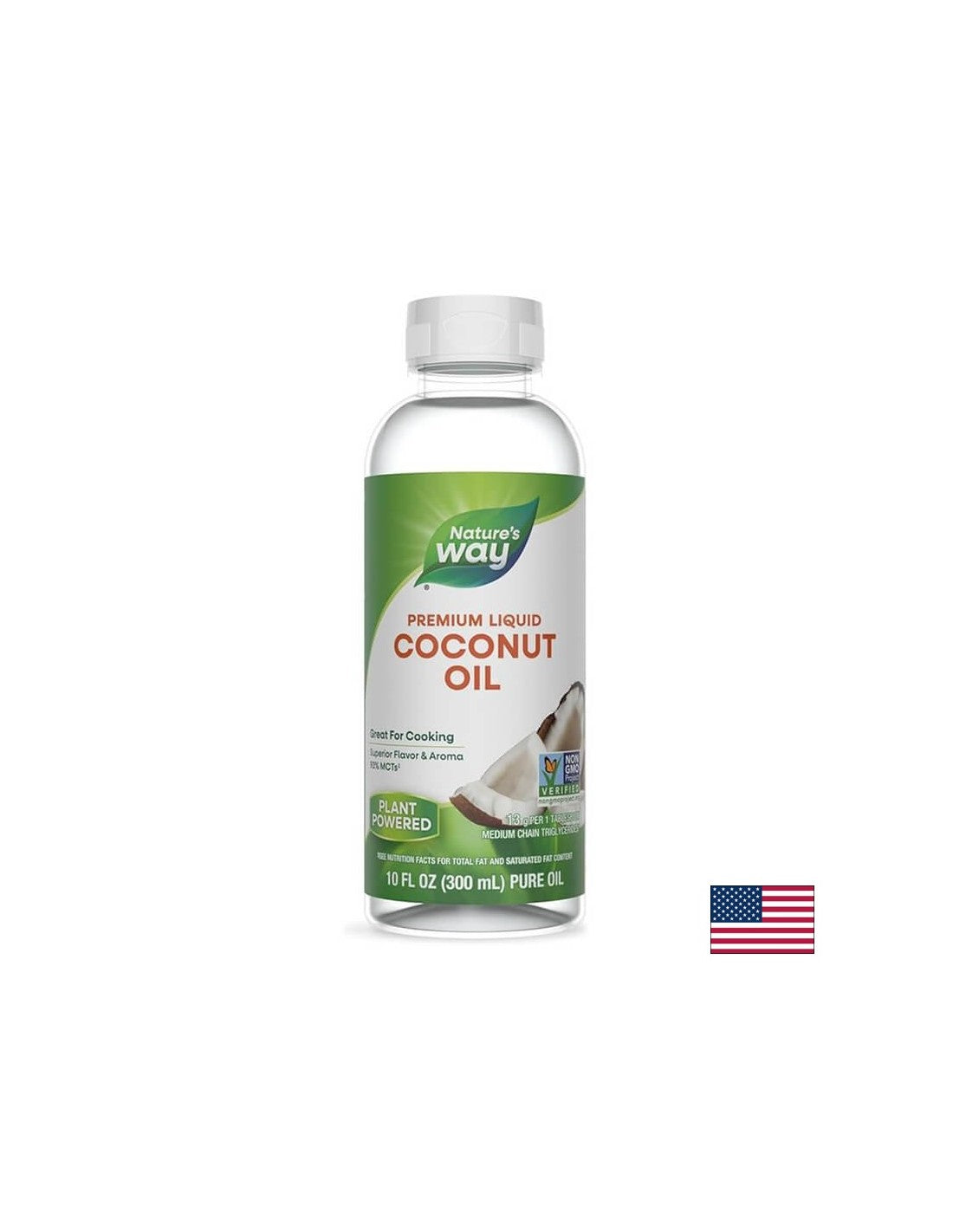 Olio di cocco liquido/olio di cocco (liquido), 93% MCTS ‡ (acidi grassi), 300 ml di natura