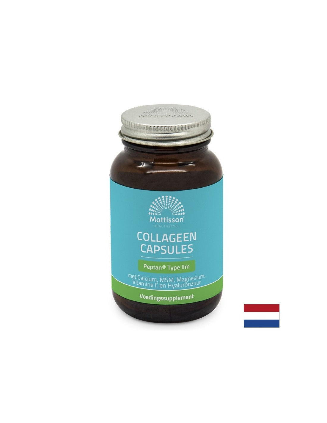 Collagene (tipo 2) con calcio, magnesio, MSM, vitamina C e acido ialuronico - Absolute Collagen Peptan, 60 capsule <tc>Mattisson Healthstyle</tc>