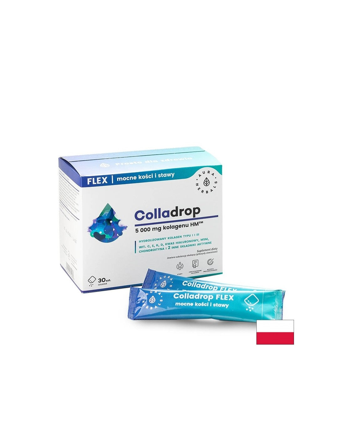 Collagene articolare HM ™ (con condroitina, acido ialuronico, MSM e Boswellia), 30 bustine