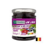 Marmellata di mirtilli e di ribes nero con contenuto di zucchero basso e carboidrati, 210 g