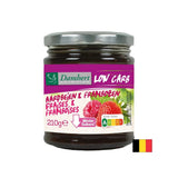 Marmellata di lampone e fragola con contenuto a basso contenuto di zucchero e carboidrati, 210 g