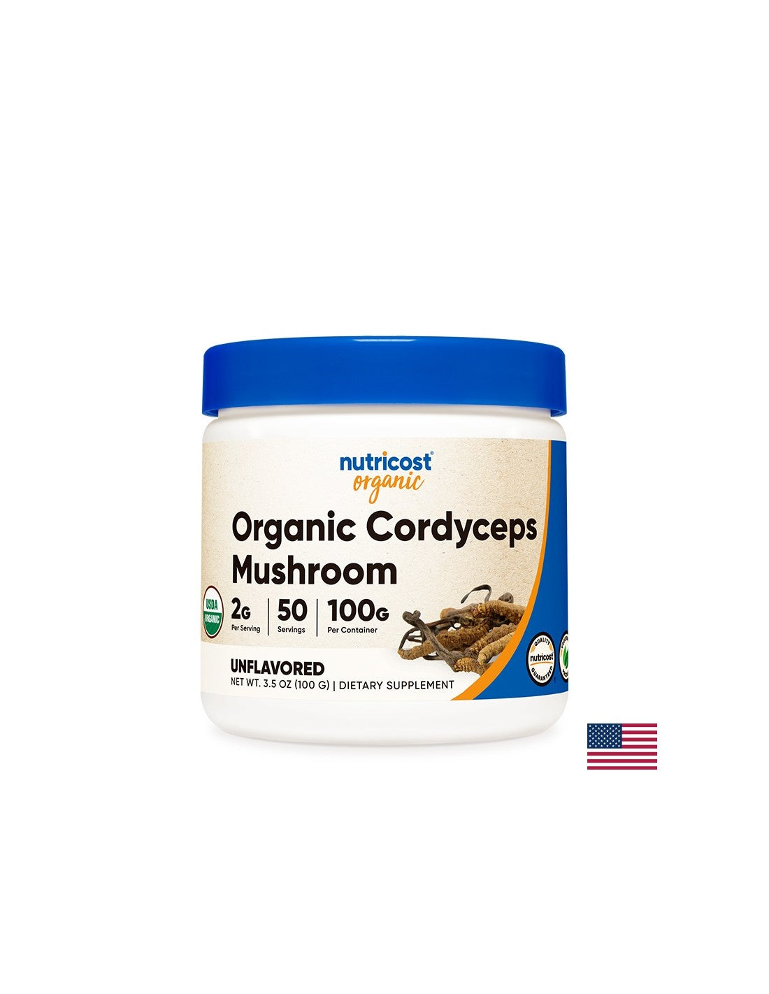 Per stanchezza e stress - Cordyceps Biologico, 100 g, <tc>Nutricost</tc> polvere