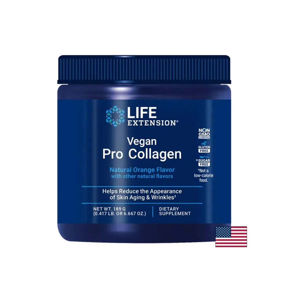 Capelli e pelle - Collagene professionale vegano, 189 g in polvere, arancione profumato